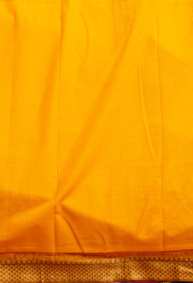 Online Shopping for Yellow  Mulmul Cotton Saree with Hand Block Prints from Rajasthan at Unnatisilks.comIndia
