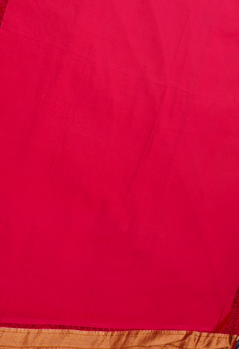 Online Shopping for Pink  Mulmul Cotton Saree with Hand Block Prints from Rajasthan at Unnatisilks.comIndia
