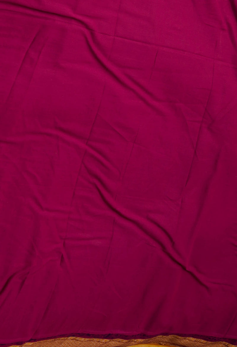 Pink  Mulmul Cotton Saree