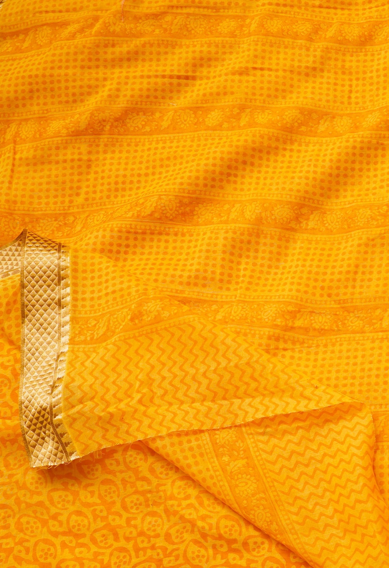 Online Shopping for Yellow  Mulmul Cotton Saree with Hand Block Prints from Rajasthan at Unnatisilks.comIndia
