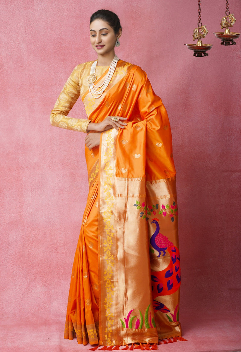 Yellow  Banarasi Silk Saree-unm62194
