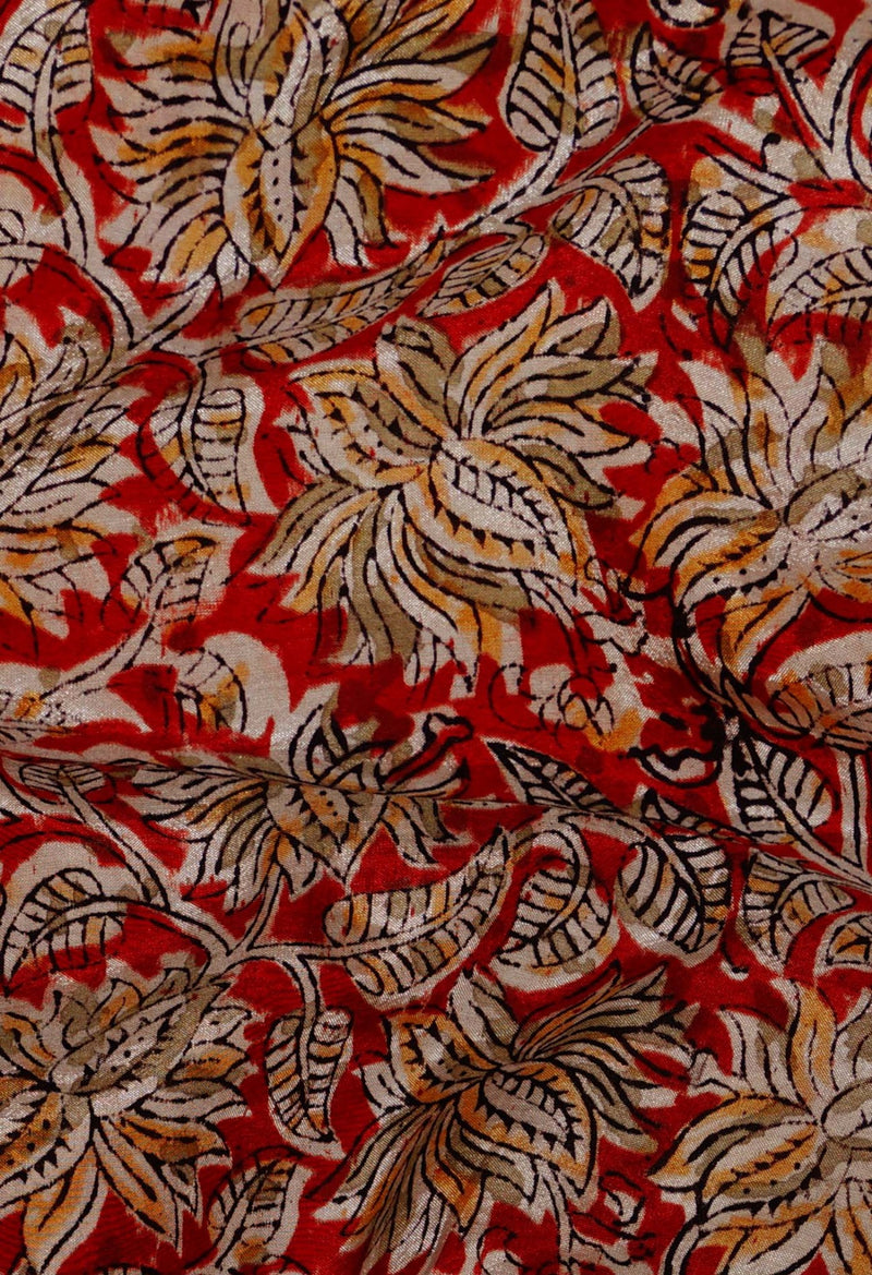 Online Shopping for Pure  Kalamkari Block printed Silk Saree with Hand Block Prints from Andhra Pradesh at Unnatisilks.com India
