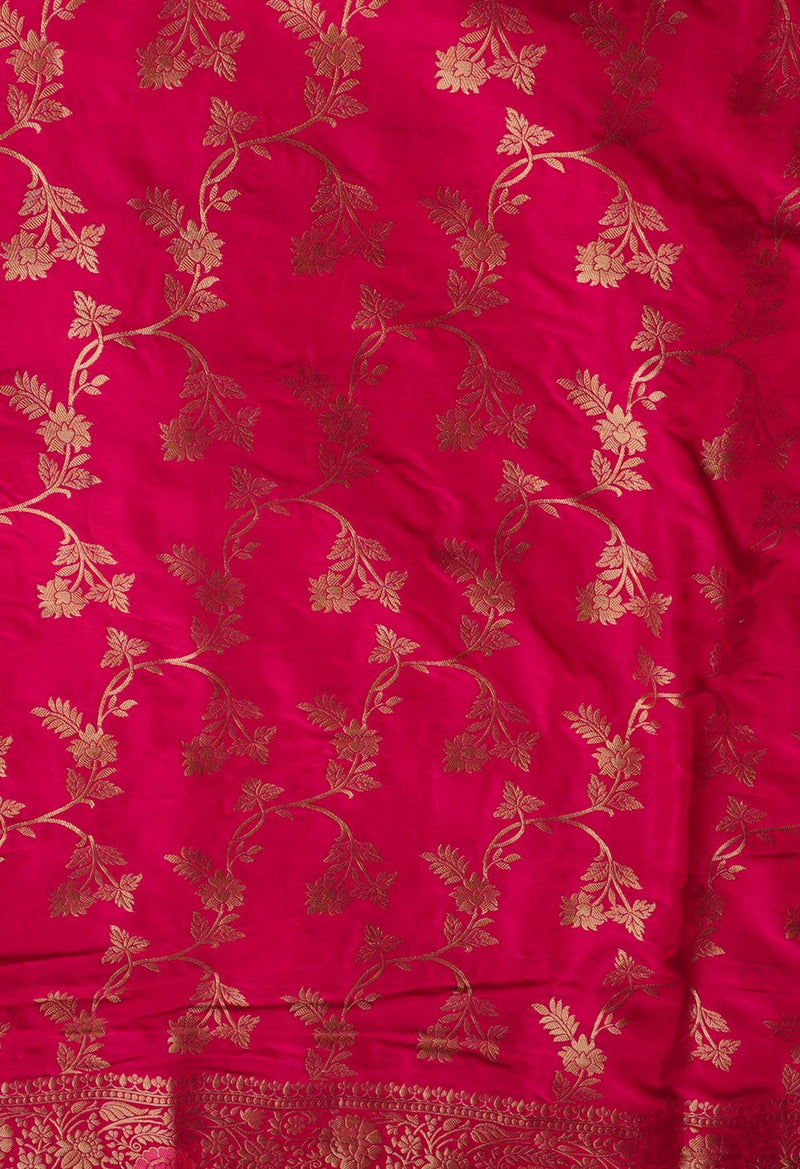 Online Shopping for Pink  Banarasi Silk Saree with Weaving from Uttar Pradesh at Unnatisilks.com India

