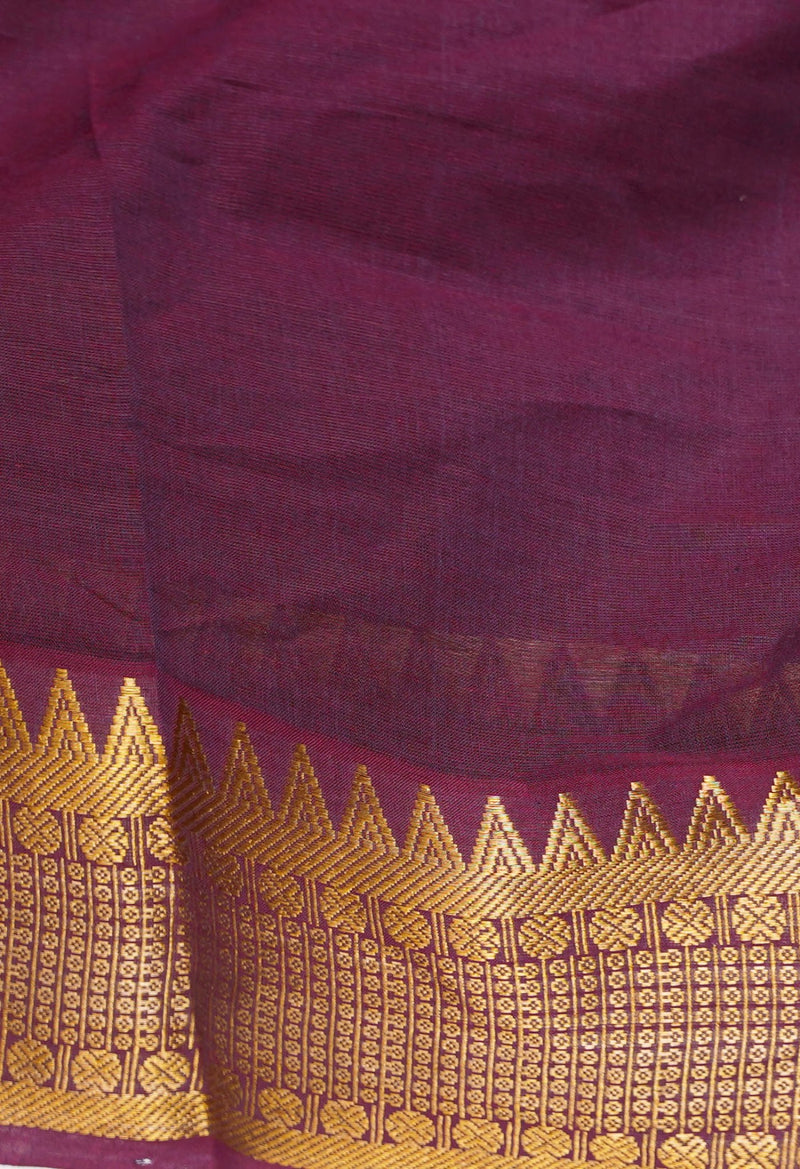 Online Shopping for Purple Pure Handloom Mangalgiri Cotton Saree with Weaving from Andhra Pradesh at Unnatisilks.com India

