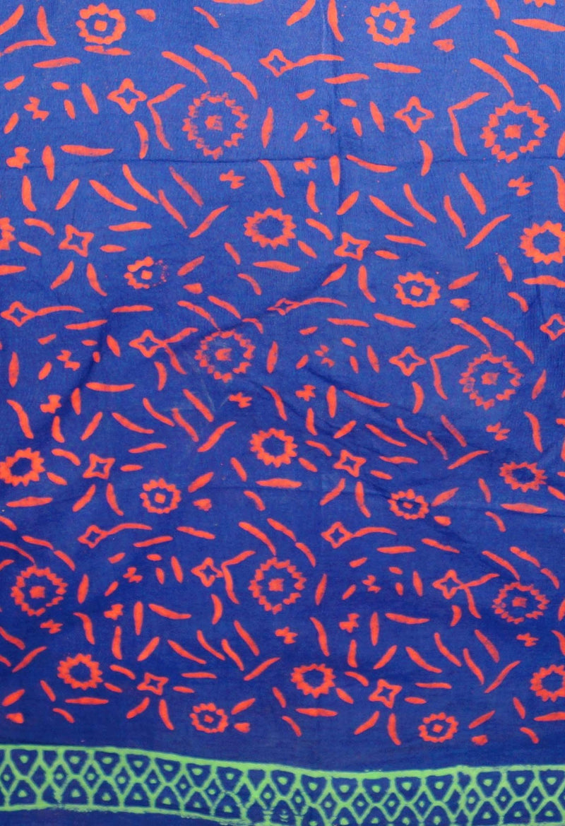 Online Shopping for Indigo Pure Kota Cotton Saree with Hand Block Prints from Andhra Pradesh at Unnatisilks.com India
