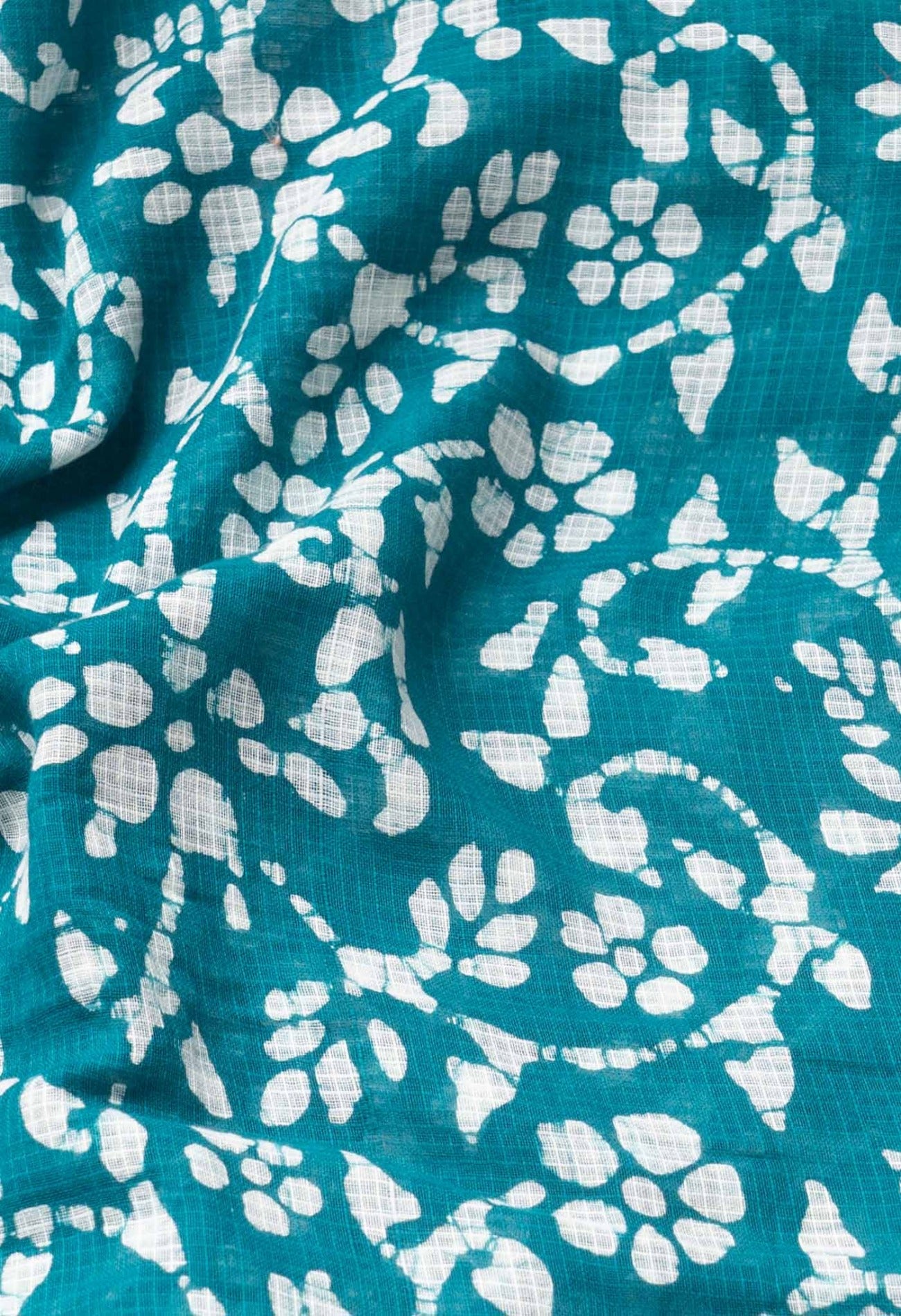 Online Shopping for Green Pure Batik Kota Cotton Saree with Batik from Rajasthan at Unnatisilks.com India
