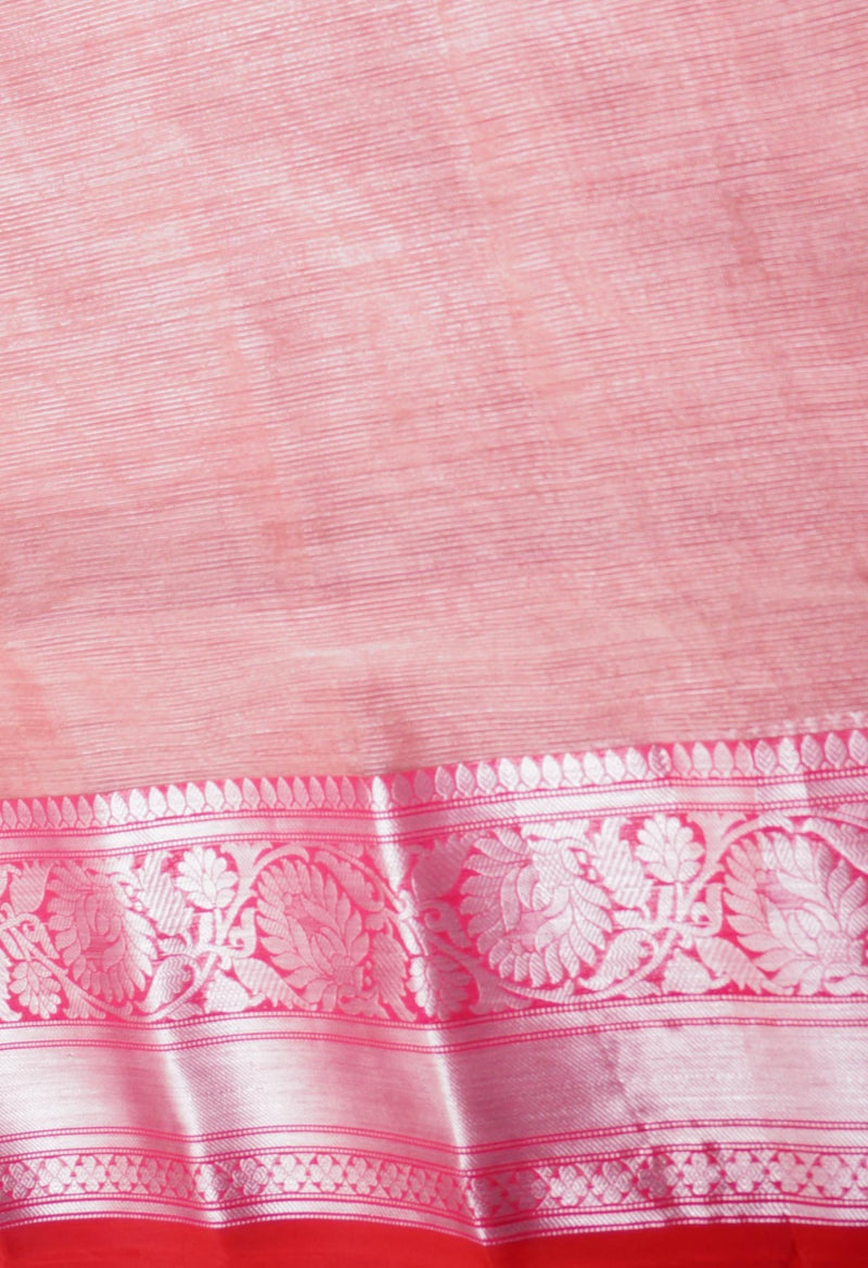 Online Shopping for Peach Pink  Kota Tissue Saree with Weaving from Rajasthan at Unnatisilks.com India
