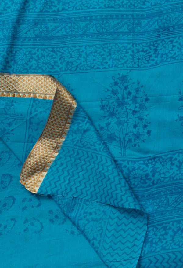 Blue Pure Bagh venkatagiri Superfine Cotton Saree-UNM62592