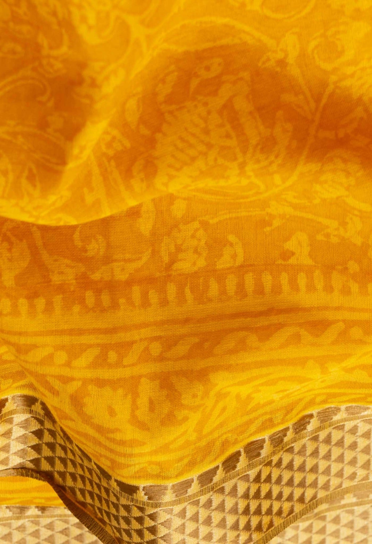 Online Shopping for Yellow Pure Bagh venkatagiri Superfine Cotton Saree with Bagh from Andhra Pradesh at Unnatisilks.com India
