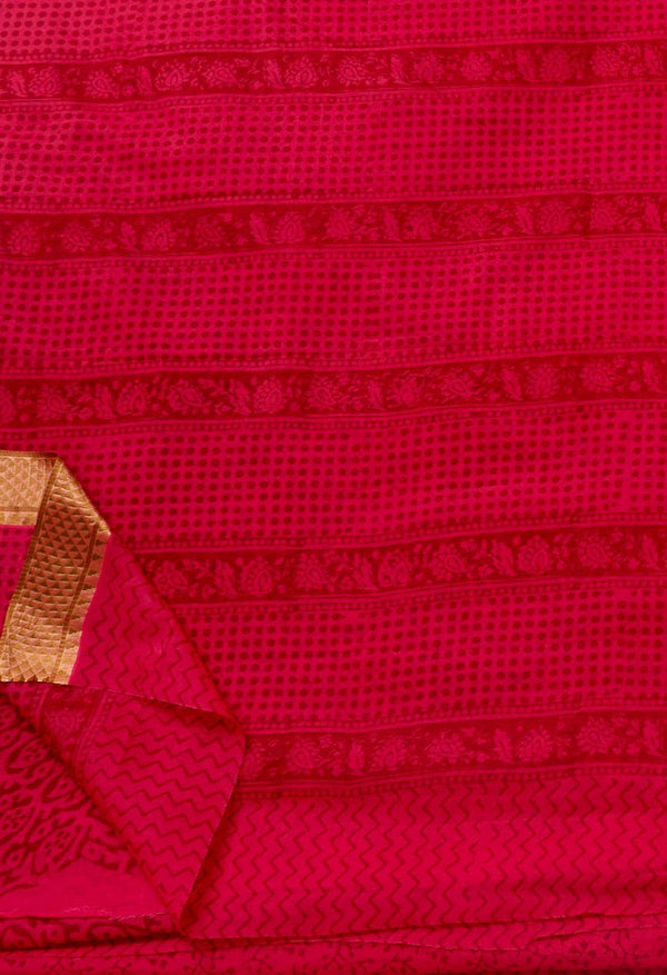 Pink Pure Bagh venkatagiri Superfine Cotton Saree