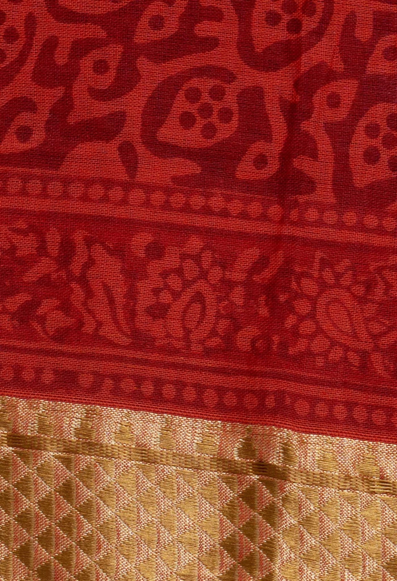 Online Shopping for Red Pure Bagh venkatagiri Superfine Cotton Saree with Bagh from Andhra Pradesh at Unnatisilks.com India
