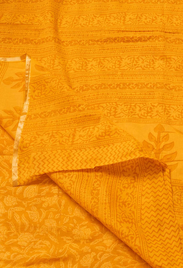 Orange Pure Bagh venkatagiri Superfine Cotton Saree
