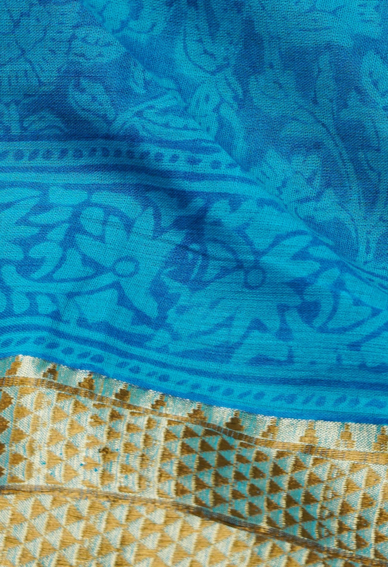 Online Shopping for Blue Pure Bagh venkatagiri Superfine Cotton Saree with Bagh from Andhra Pradesh at Unnatisilks.com India
