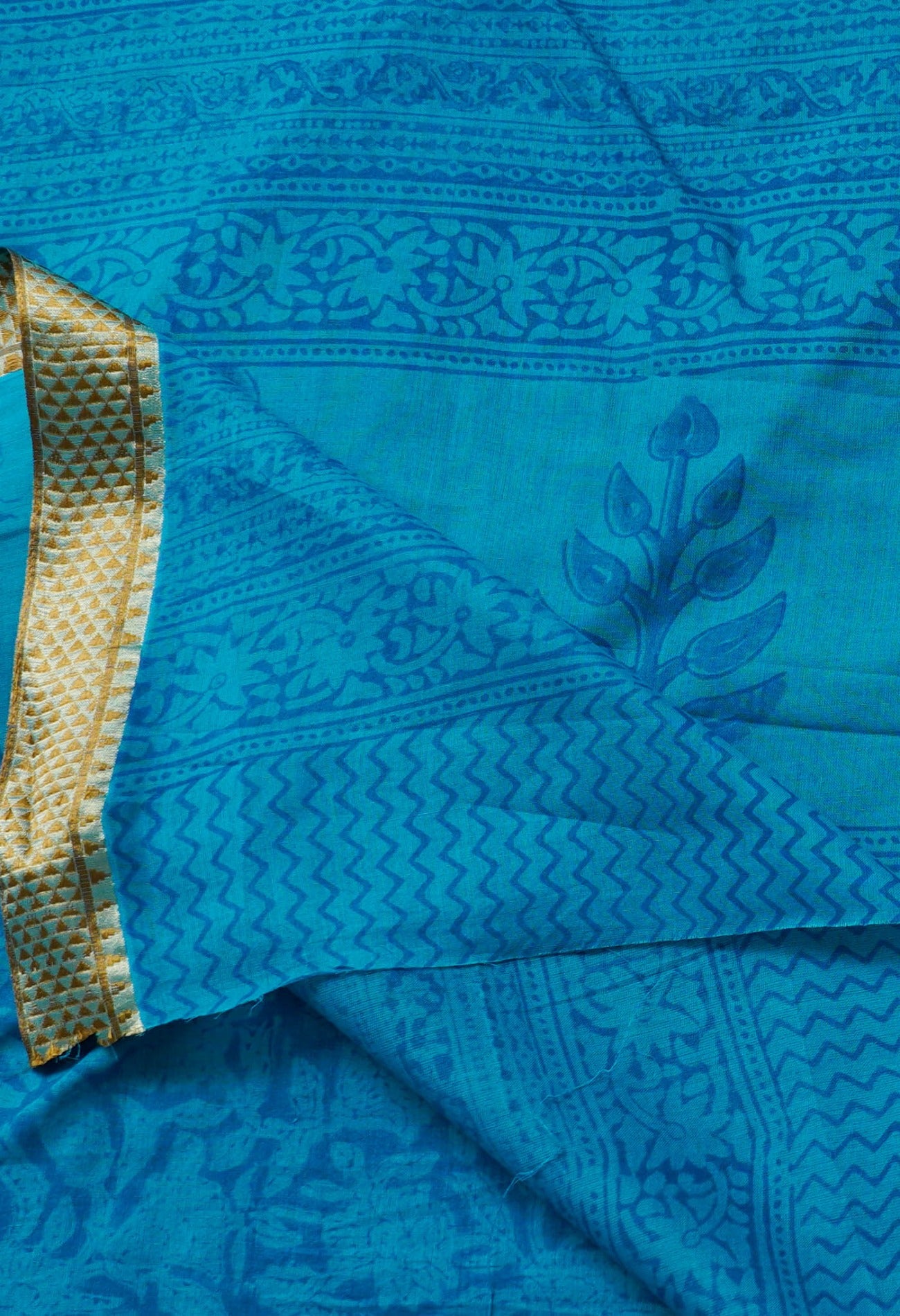 Blue Pure Bagh venkatagiri Superfine Cotton Saree