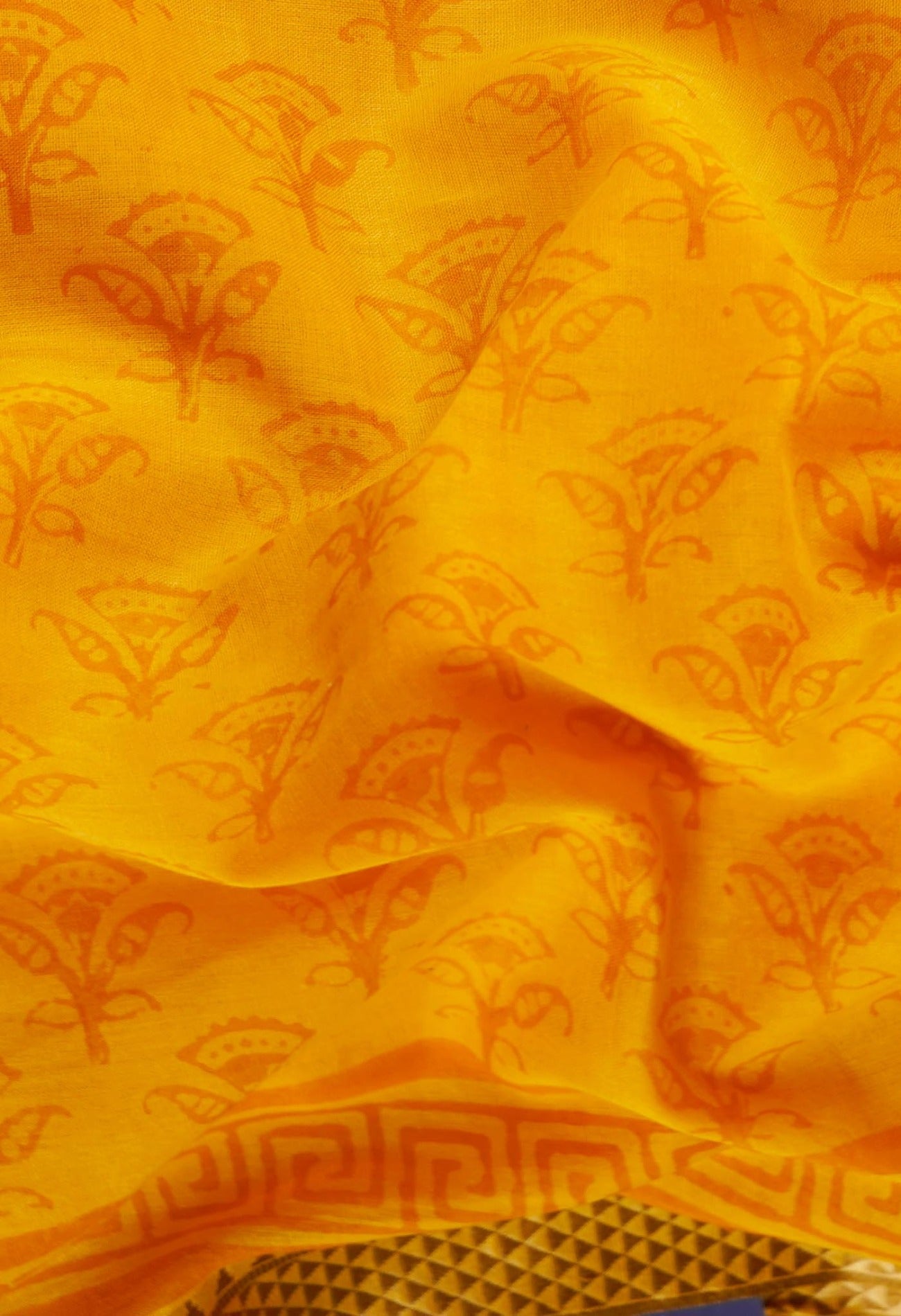 Yellow Pure Bagh venkatagiri Superfine Cotton Saree