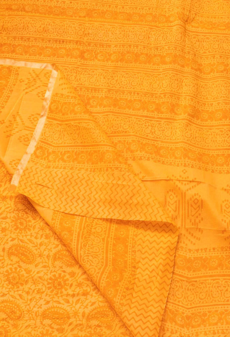 Yellow Pure Bagh venkatagiri Superfine Cotton Saree-UNM62638