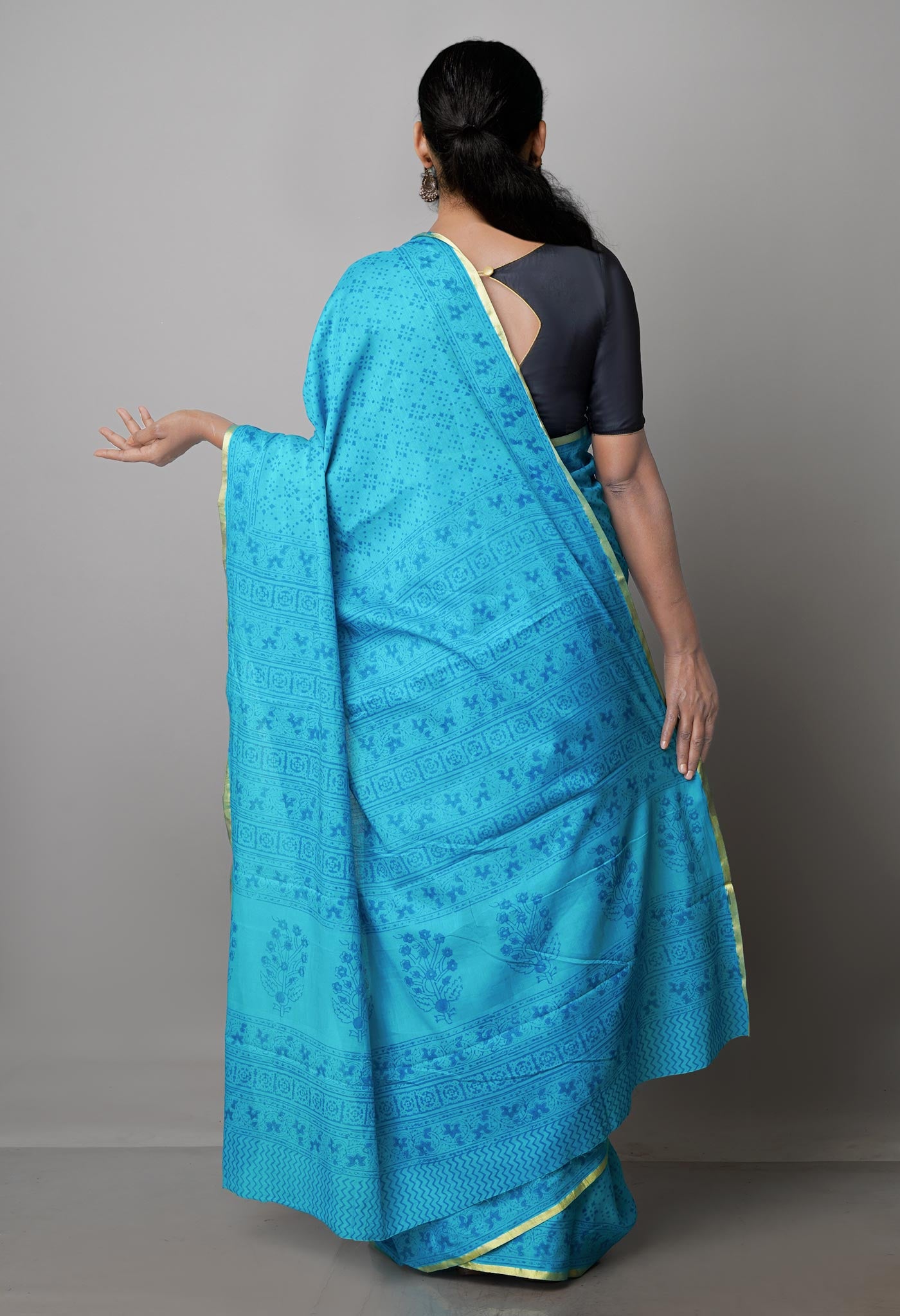 Blue Pure Bagh venkatagiri Superfine Cotton Saree-UNM62640