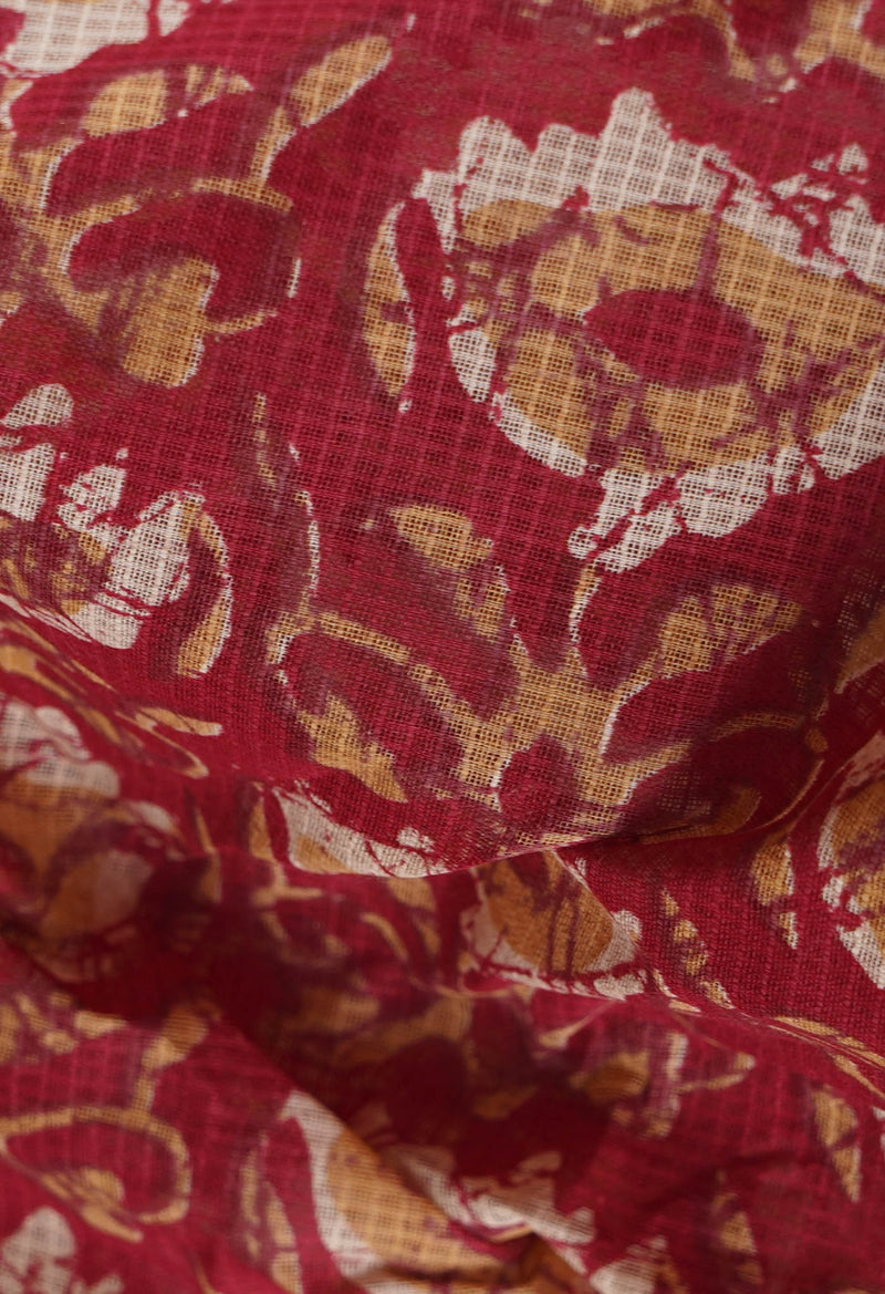 Online Shopping for Pink Pure Kota With Graffiti Prints Cotton Saree with Fancy/Ethnic Prints from Rajasthan at Unnatisilks.com India
