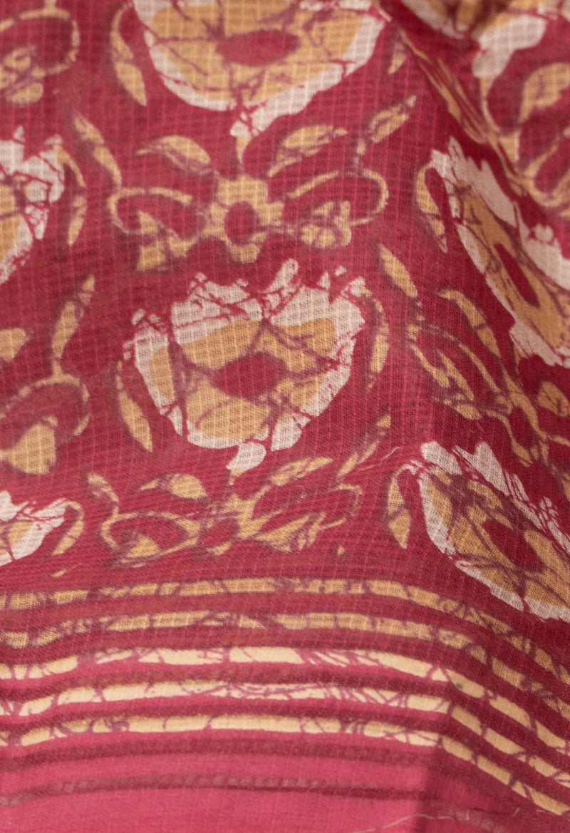 Online Shopping for Pink Pure Kota With Graffiti Prints Cotton Saree with Fancy/Ethnic Prints from Rajasthan at Unnatisilks.com India
