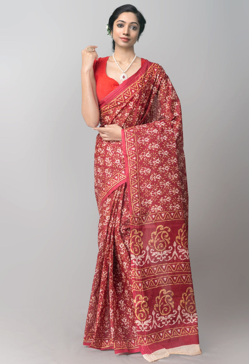 Online Shopping for Pink Pure Kota With Graffiti Prints Cotton Saree with Fancy/Ethnic Prints from Rajasthan at Unnatisilks.com India
