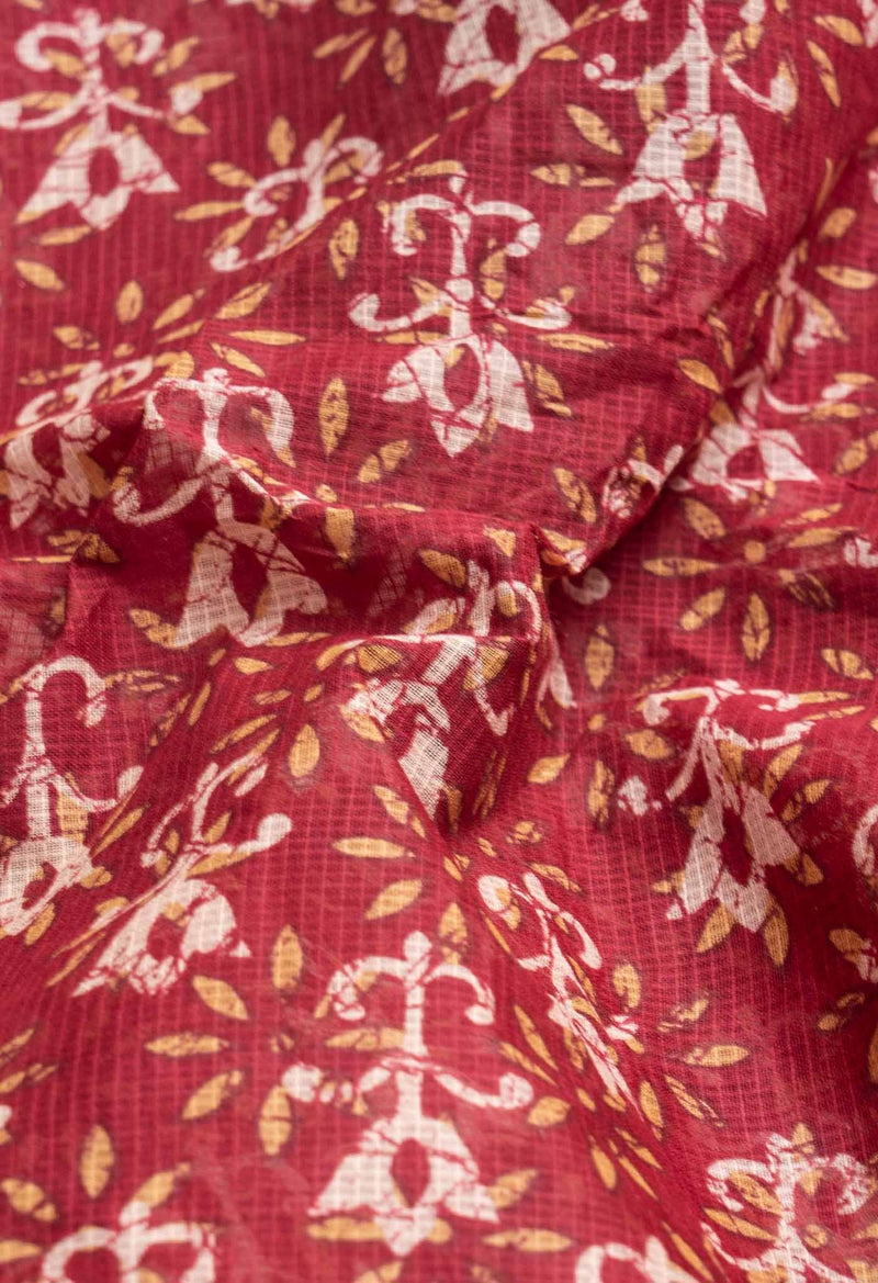 Online Shopping for Pink Pure Kota With Graffiti Prints Cotton Saree with Fancy/Ethnic Prints from Rajasthan at Unnatisilks.com India
