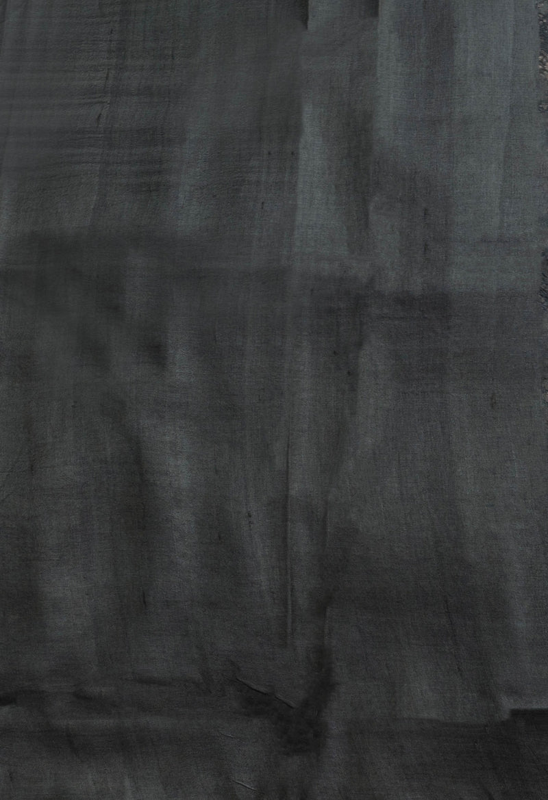 Online Shopping for Grey Pure Handloom Bengal Tussar Silk Saree with Hand Block Prints from West Bengal at Unnatisilks.com India
