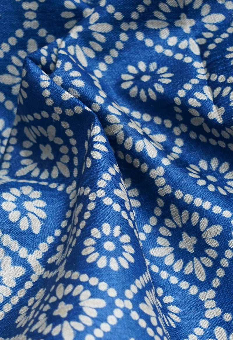 Online Shopping for Navy Blue Pure Handloom Bengal Tussar Silk Saree with Hand Block Prints from West Bengal at Unnatisilks.com India
