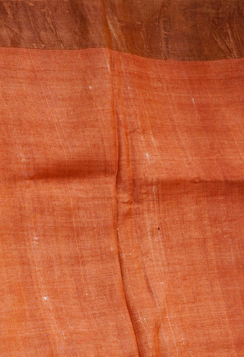 Online Shopping for Grey Pure Handloom Bengal Tussar Silk Saree with Hand Block Prints from West Bengal at Unnatisilks.com India
