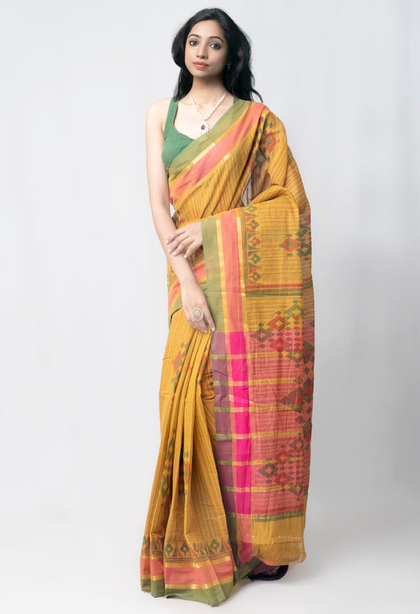 Online Shopping for Green Pure Hand Block Printed Cotton Saree with Hand Block Prints from Andhra Pradesh at Unnatisilks.com India

