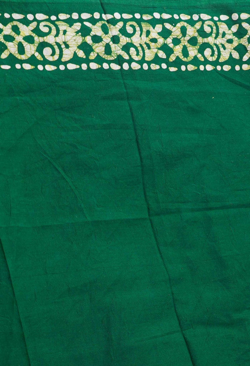 Online Shopping for Yellow-Green Pure Batik Kota Cotton Saree with Batik from Rajasthan at Unnatisilks.com India
