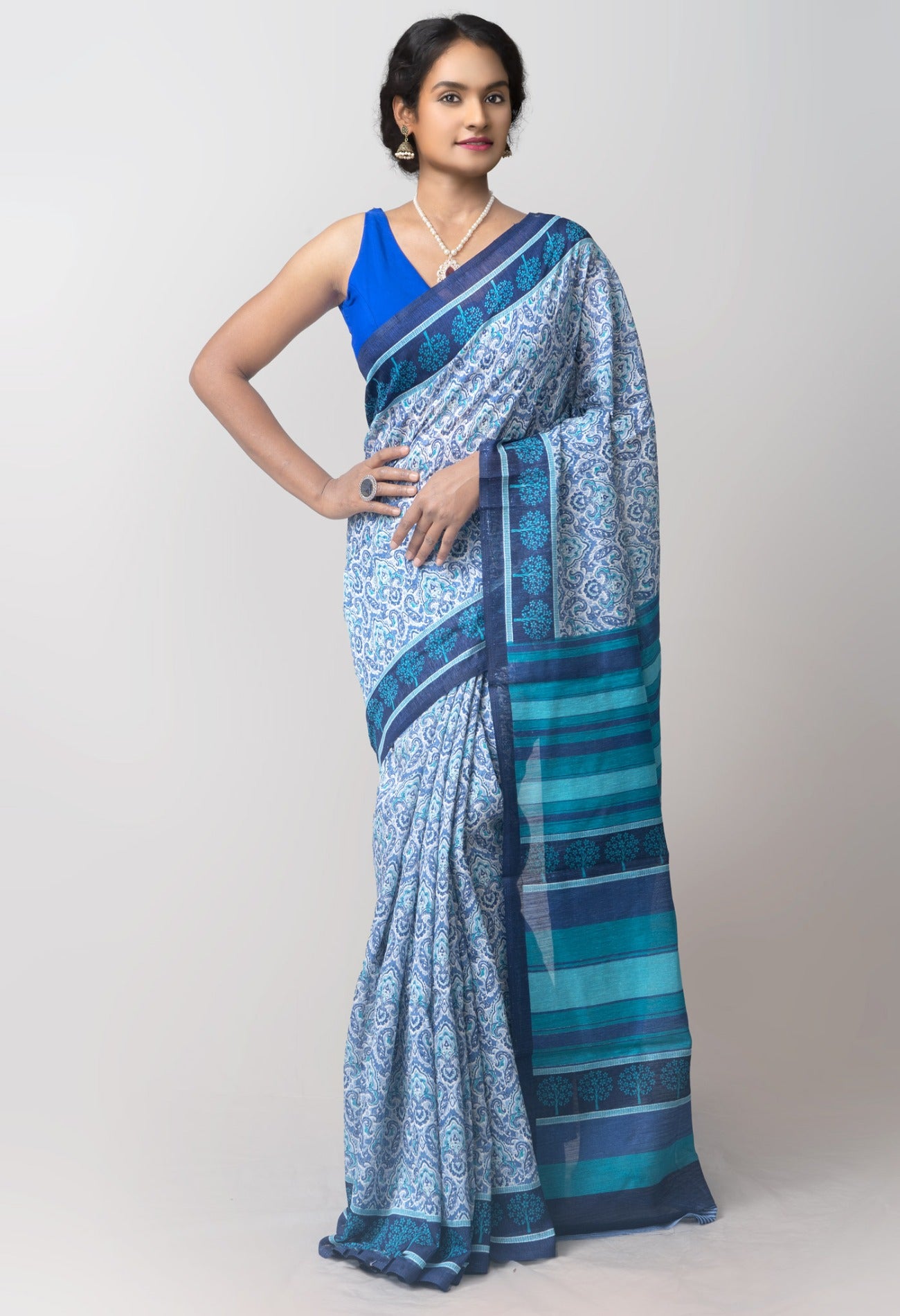 Online Shopping for Multi  Skin Printed Jute  Sico Saree with Fancy/Ethnic Prints from Chhattisgarh at Unnatisilks.com India
