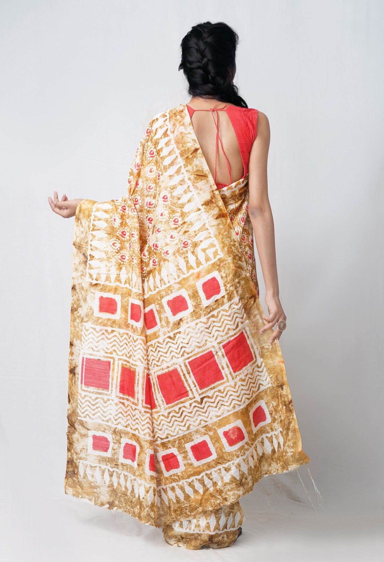 Online Shopping for Brown  Skin Printed Jute  Sico Saree with Fancy/Ethnic Prints from Chhattisgarh at Unnatisilks.com India
