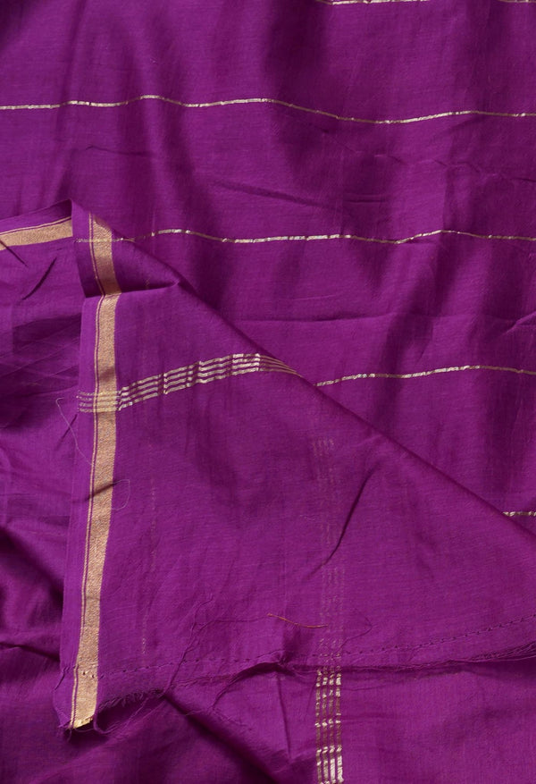Purple Pure Chanderi Sico Saree