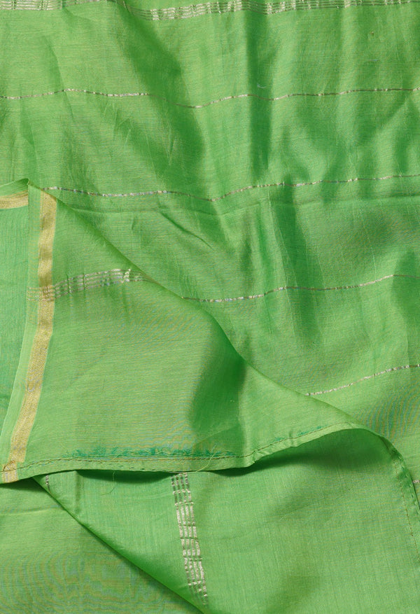 Green Pure Chanderi Sico Saree-unm63004