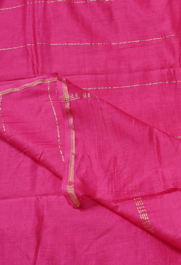 Pink Pure Chanderi Sico Saree