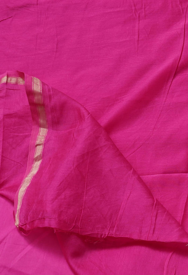 Online Shopping for Pink Pure Chanderi Sico Saree with Weaving from Madhya Pradesh at Unnatisilks.com India