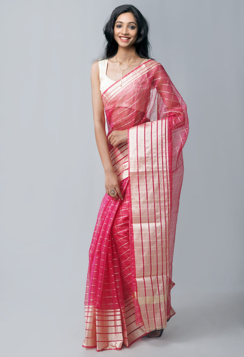 Pink  Fancy Banarasi Kota Saree