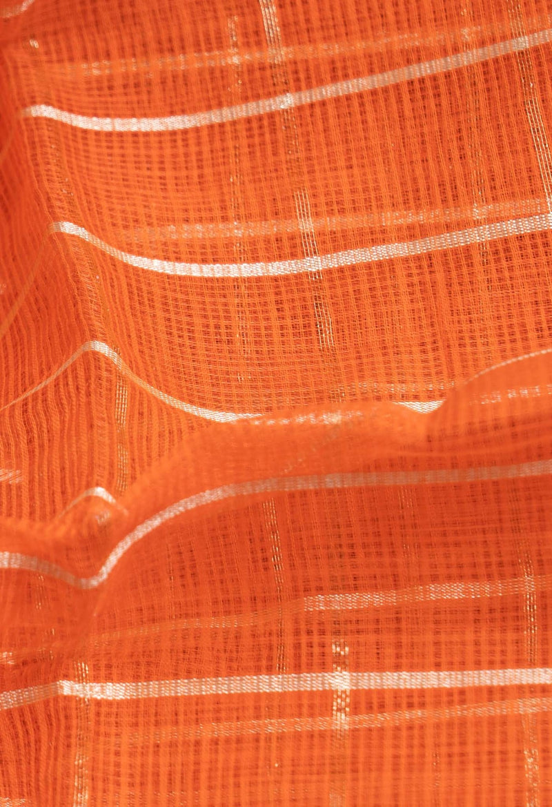 Online Shopping for Orange  Fancy Banarasi Kota Saree with Weaving from Rajasthan at Unnatisilks.com India
