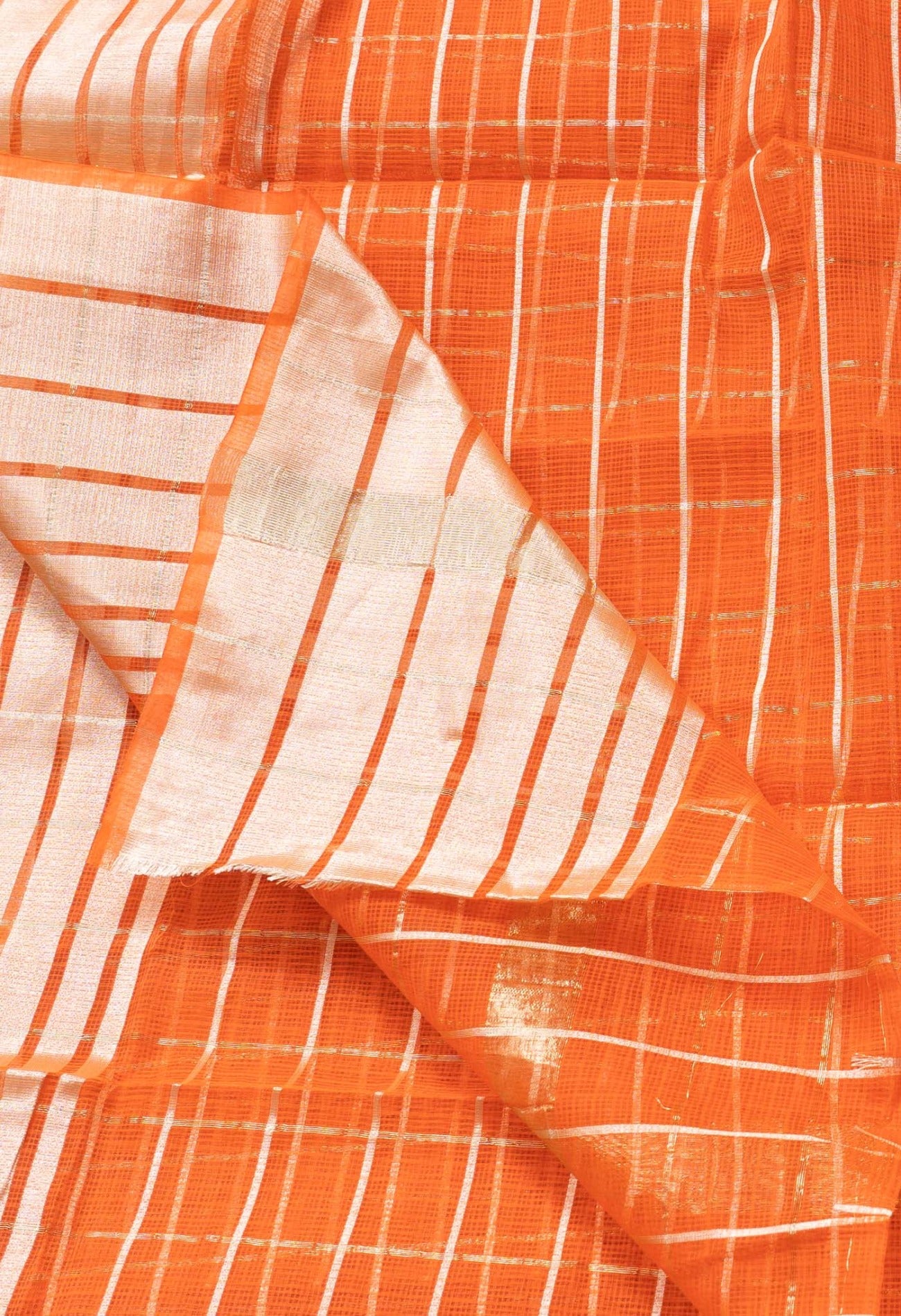Orange Fancy Banarasi Kota Saree