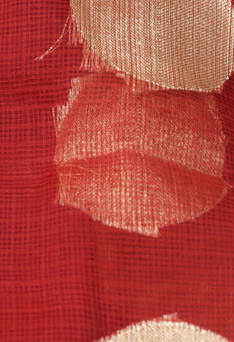 Online Shopping for Red  Fancy Banarasi Kota Saree with Weaving from Rajasthan at Unnatisilks.com India
