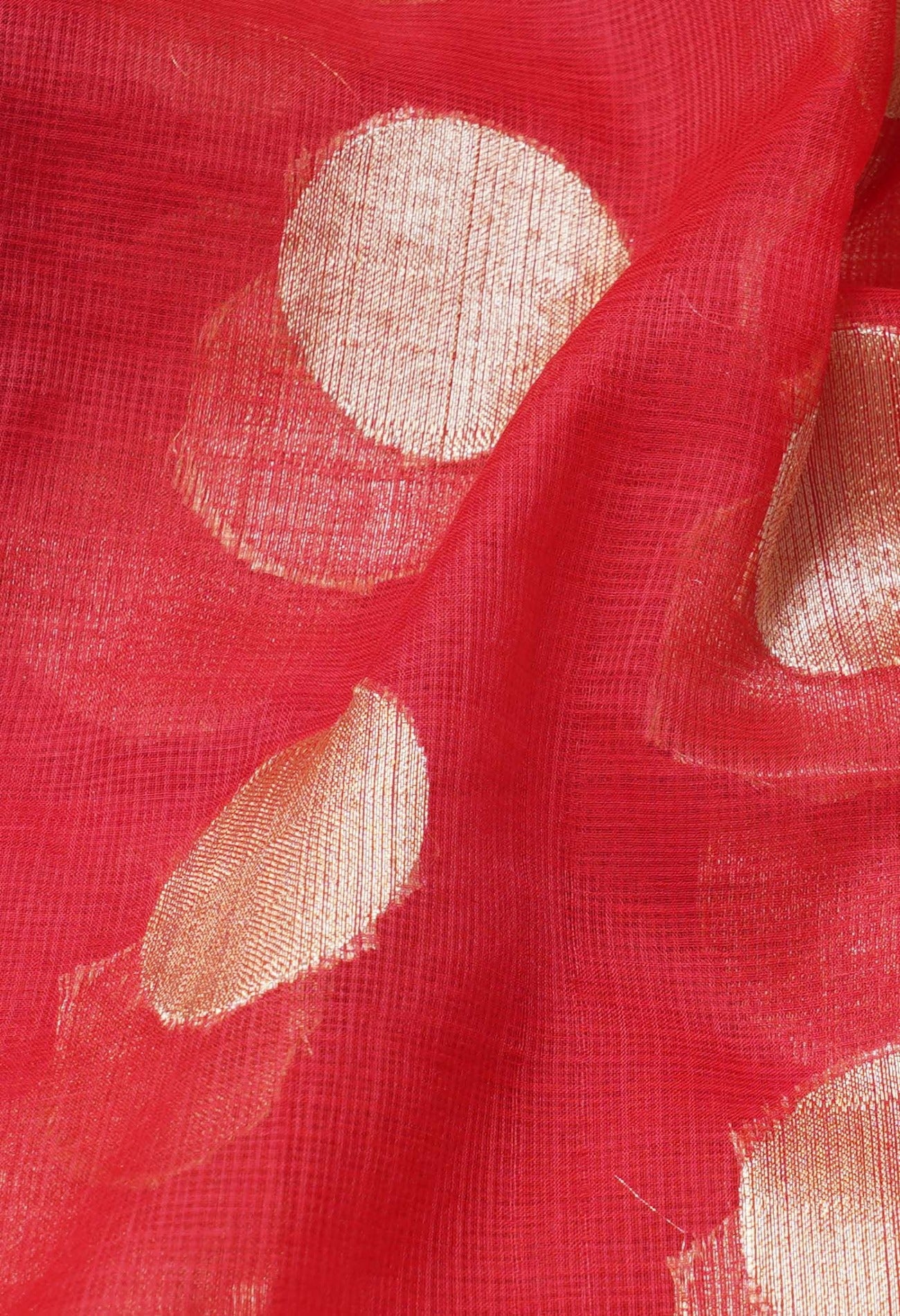 Online Shopping for Red  Fancy Banarasi Kota Saree with Weaving from Rajasthan at Unnatisilks.com India
