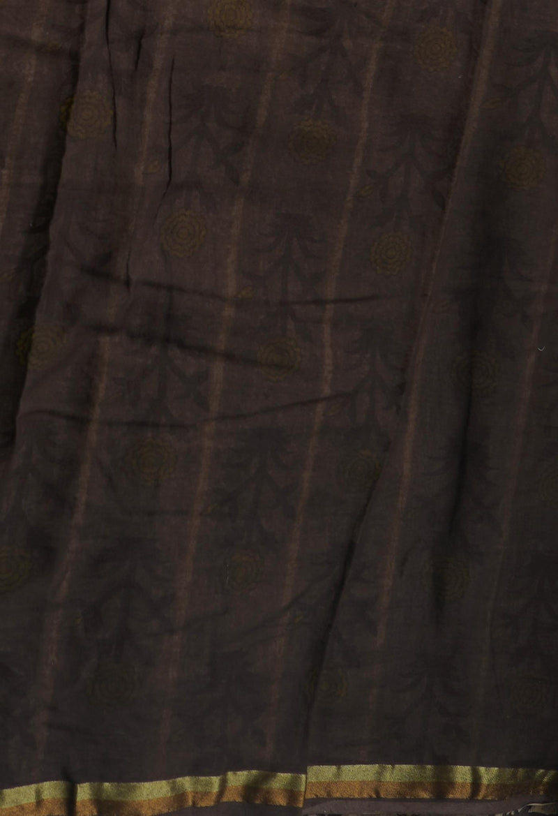 Online Shopping for Black Pure Ajrakh Mulmul Cotton Saree with Ajrakh from Rajasthan at Unnatisilks.com India
