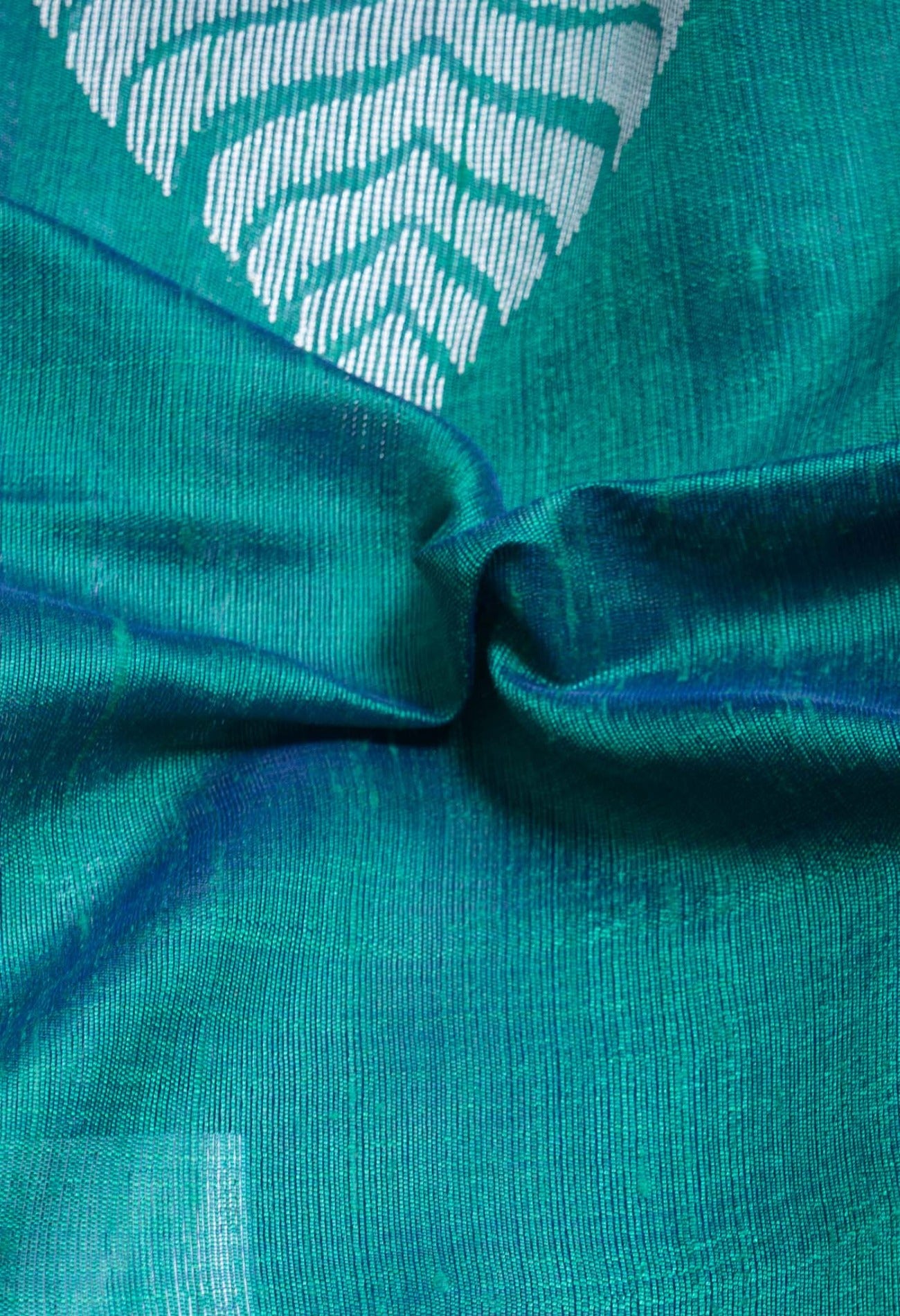Online Shopping for Green Pure Dupion  Silk Saree with Weaving from West Bengal at Unnatisilks.com India

