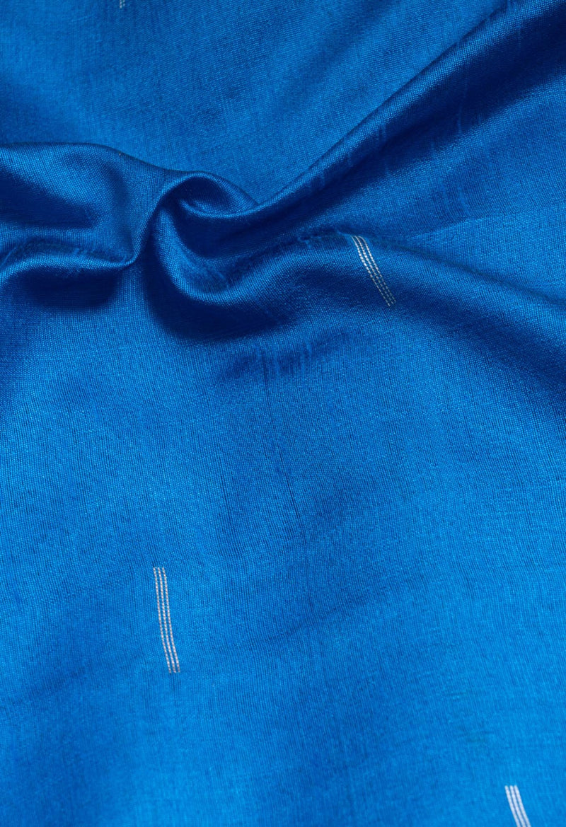 Online Shopping for Blue  Dupion  Silk Saree with Weaving from West Bengal at Unnatisilks.com India
