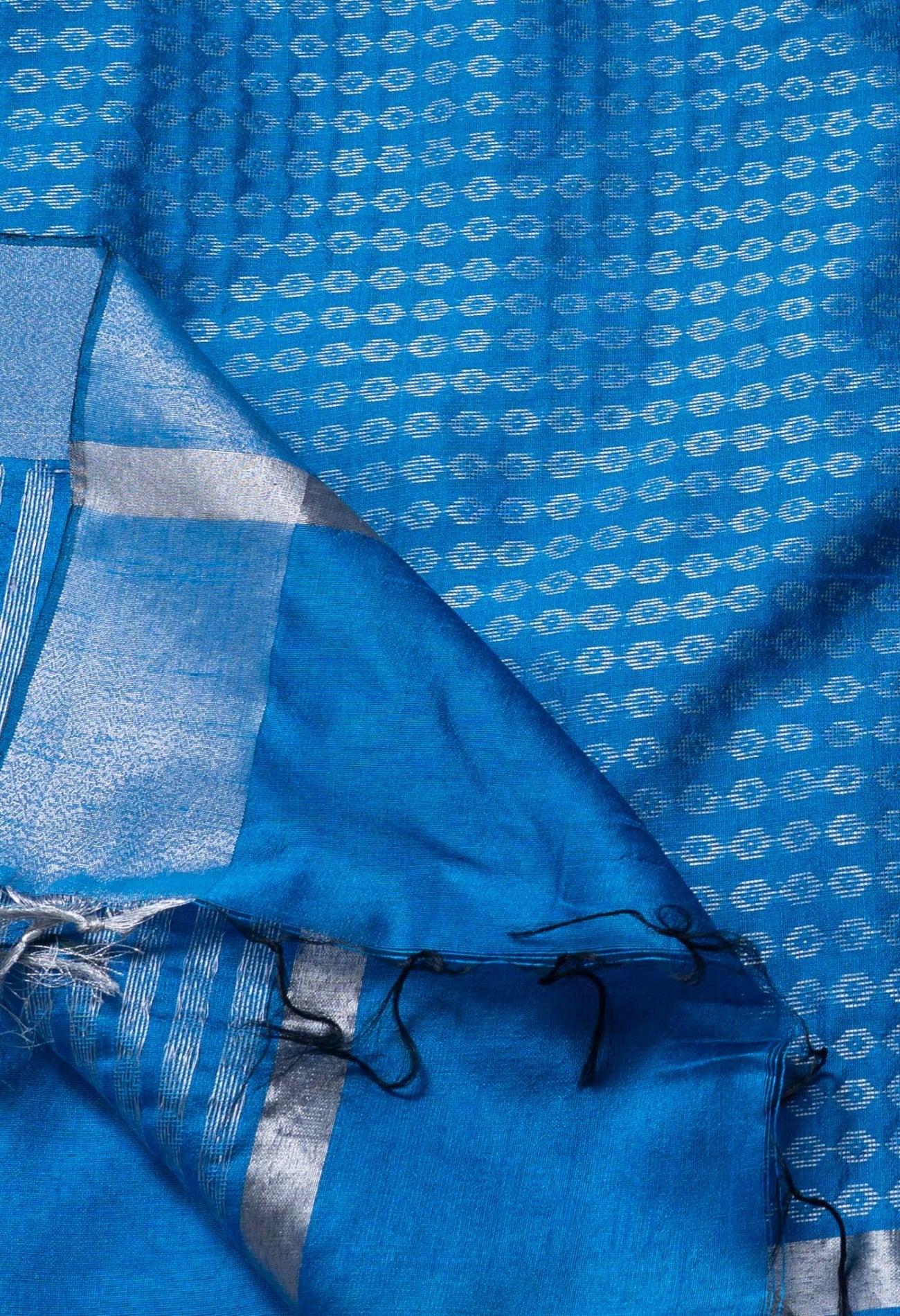 Blue  Dupion  Silk Saree-UNM63272
