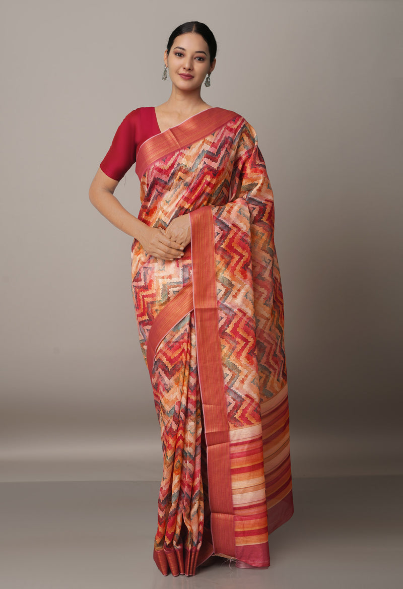 Multi  Dupion Digital Printed Sico Saree-unm63287