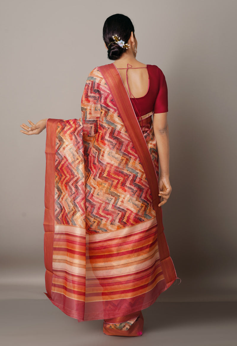 Multi  Dupion Digital Printed Sico Saree-unm63287