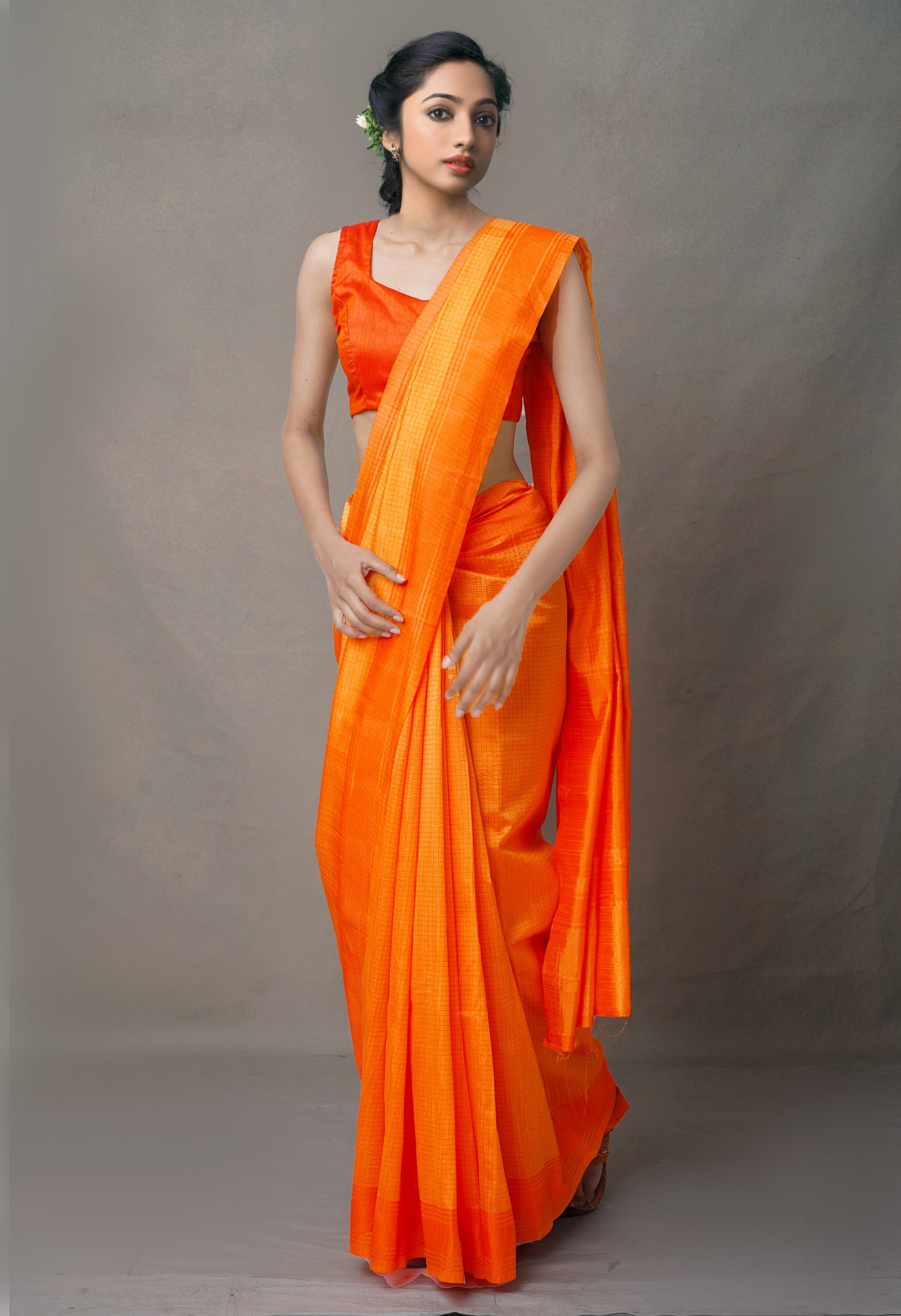 Orange  Mysore Sico Saree-UNM63313