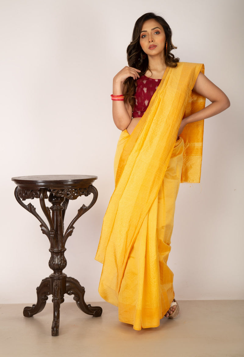 Online Shopping for Yellow  Mysore Sico Saree with Fancy/Ethnic Prints from Karnataka at Unnatisilks.com India
