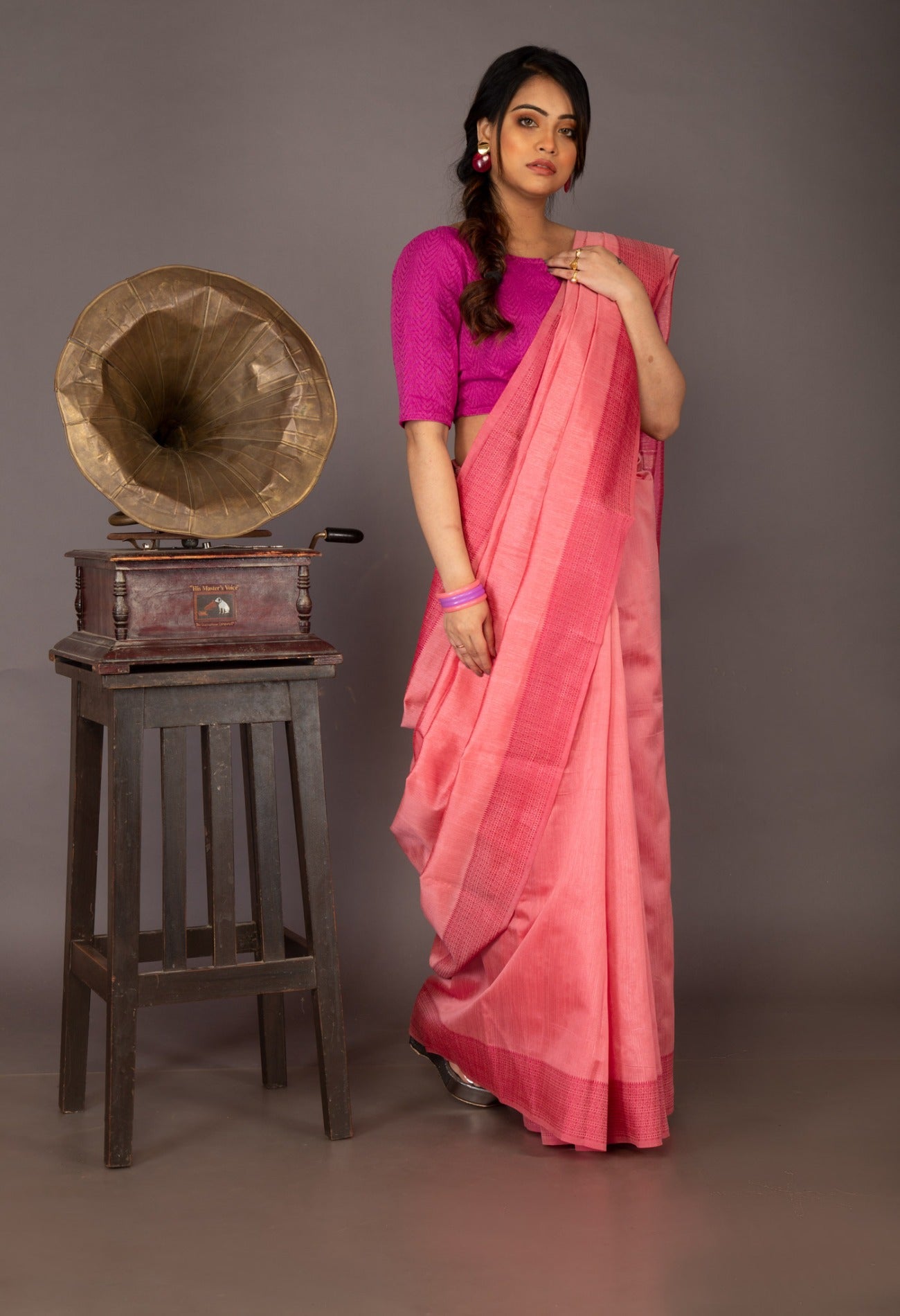 Online Shopping for Pink  Mysore Sico Saree with Fancy/Ethnic Prints from Karnataka at Unnatisilks.com India